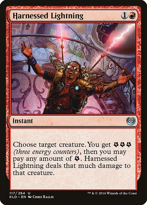 Magic the Gathering Card - Harnessed Lightning - MTG Circle