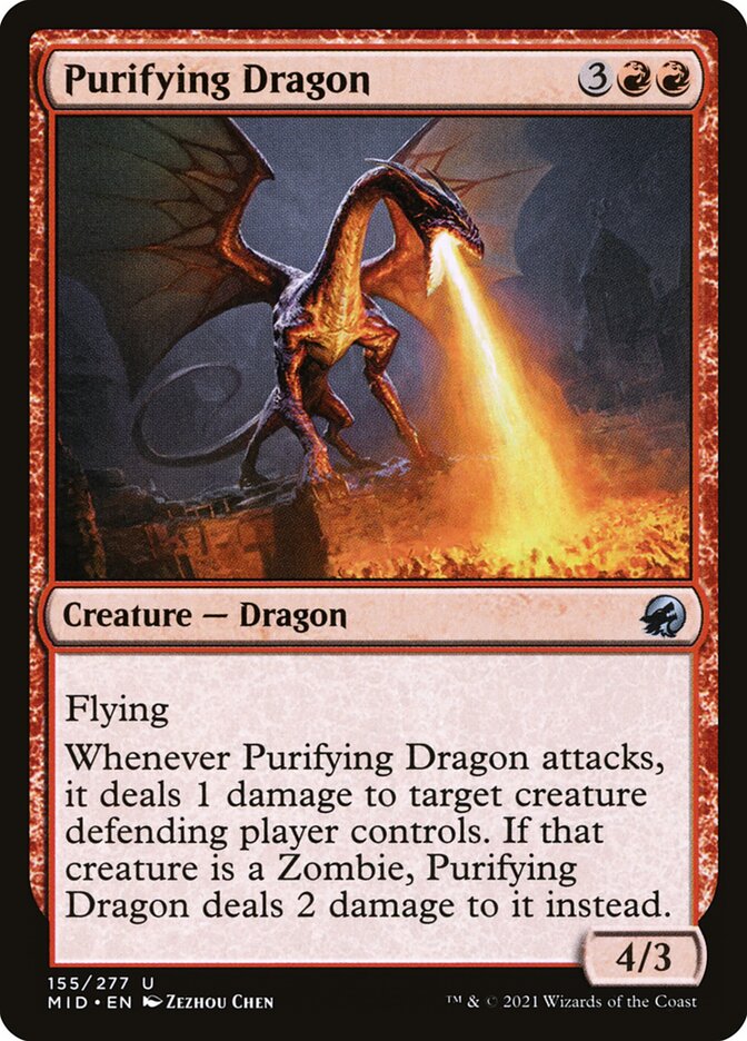 Magic the Gathering Card - Purifying Dragon - MTG Circle