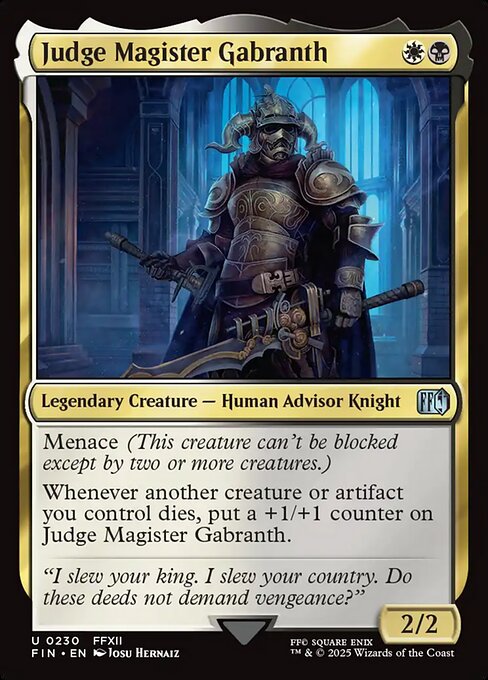 Magic the Gathering Card - Judge Magister Gabranth - MTG Circle