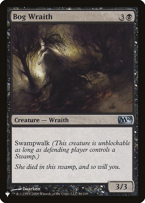 Magic the Gathering Card - Bog Wraith - MTG Circle