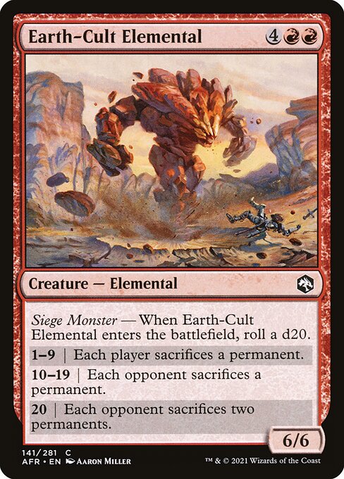 Magic the Gathering Card - Earth-Cult Elemental - MTG Circle