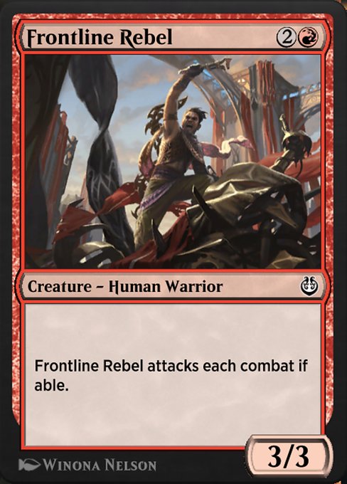 Magic the Gathering Card - Frontline Rebel - MTG Circle