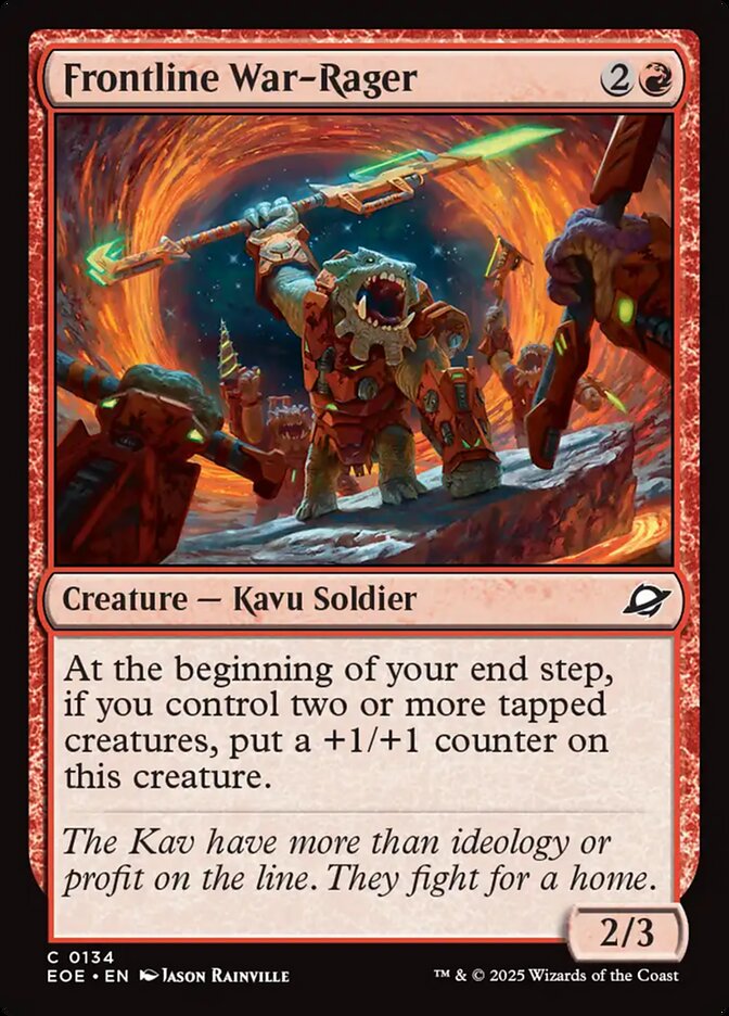 Magic the Gathering Card - Frontline War-Rager - MTG Circle