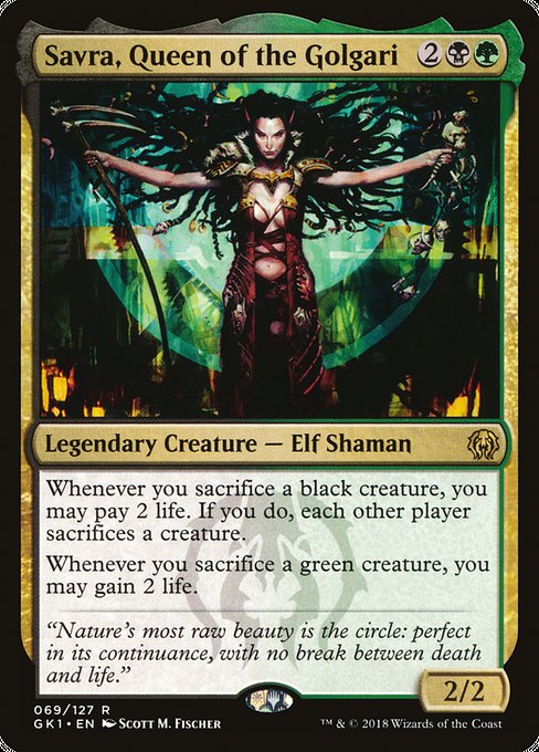 Magic the Gathering Card - Savra, Queen of the Golgari - MTG Circle