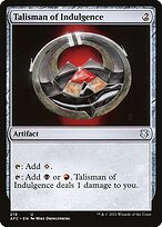 Magic the Gathering Card - Talisman of Indulgence - MTG Circle