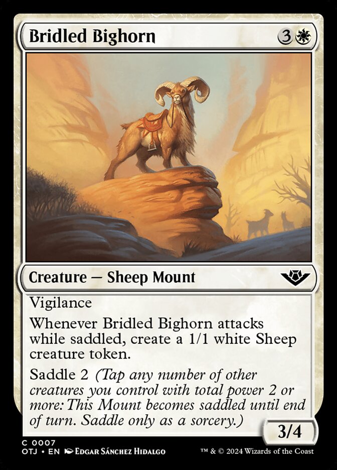 Magic the Gathering Card - Bridled Bighorn - MTG Circle