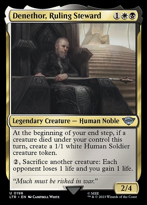 Magic the Gathering Card - Denethor, Ruling Steward - MTG Circle