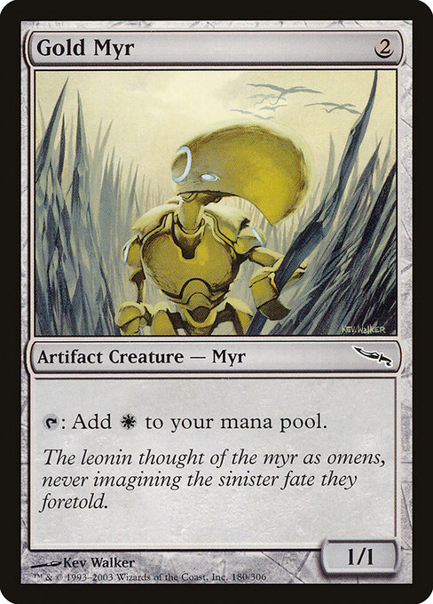 Magic the Gathering Card - Gold Myr - MTG Circle