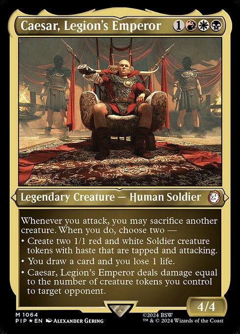 Magic the Gathering Card - Caesar, Legion's Emperor - MTG Circle