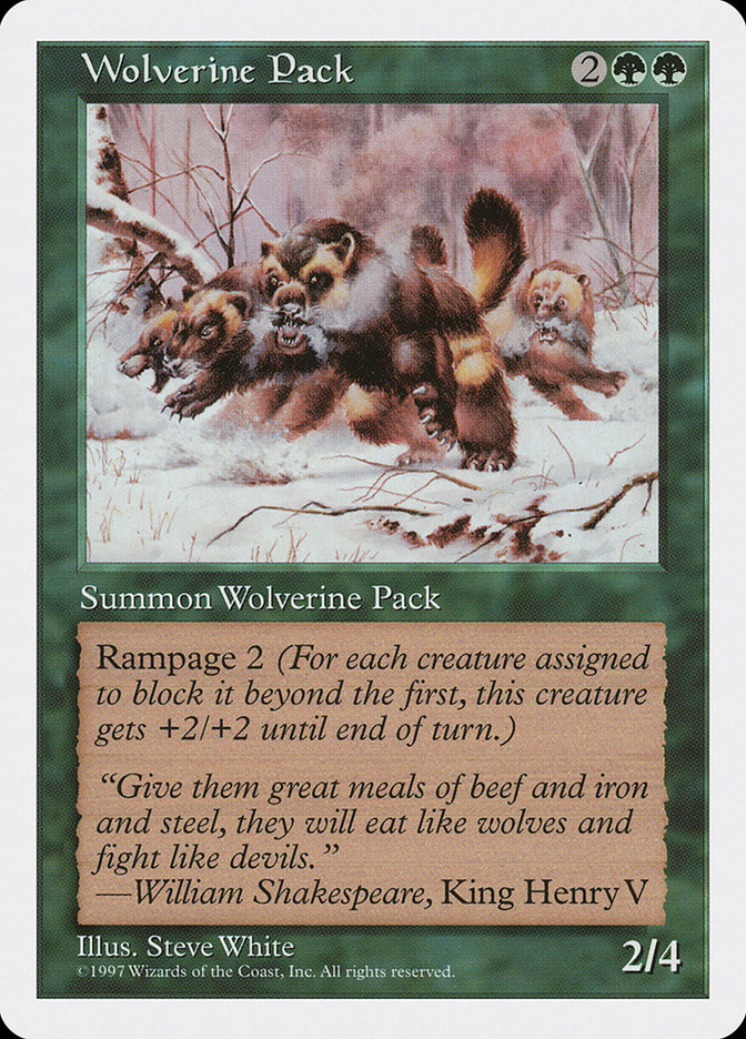 Magic the Gathering Card - Wolverine Pack - MTG Circle