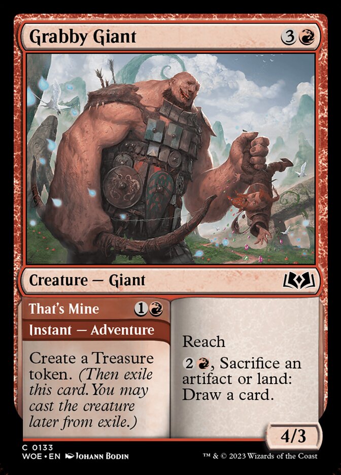 Magic the Gathering Card - Grabby Giant // That's Mine - MTG Circle