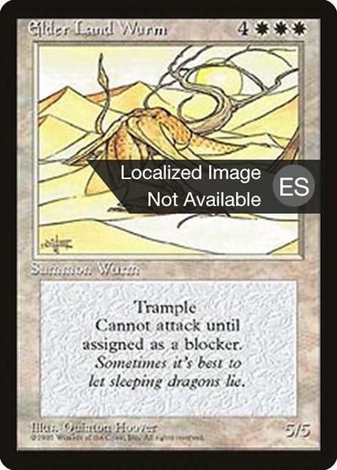Magic the Gathering Card - Elder Land Wurm - MTG Circle