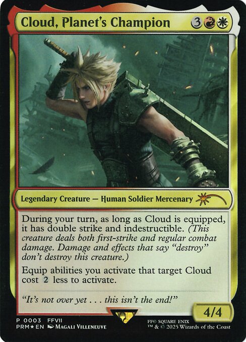 Magic the Gathering Card - Cloud, Planet's Champion - MTG Circle