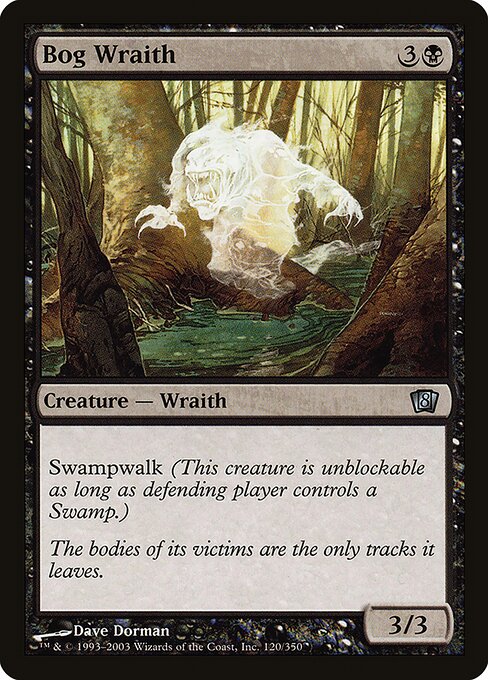 Magic the Gathering Card - Bog Wraith - MTG Circle