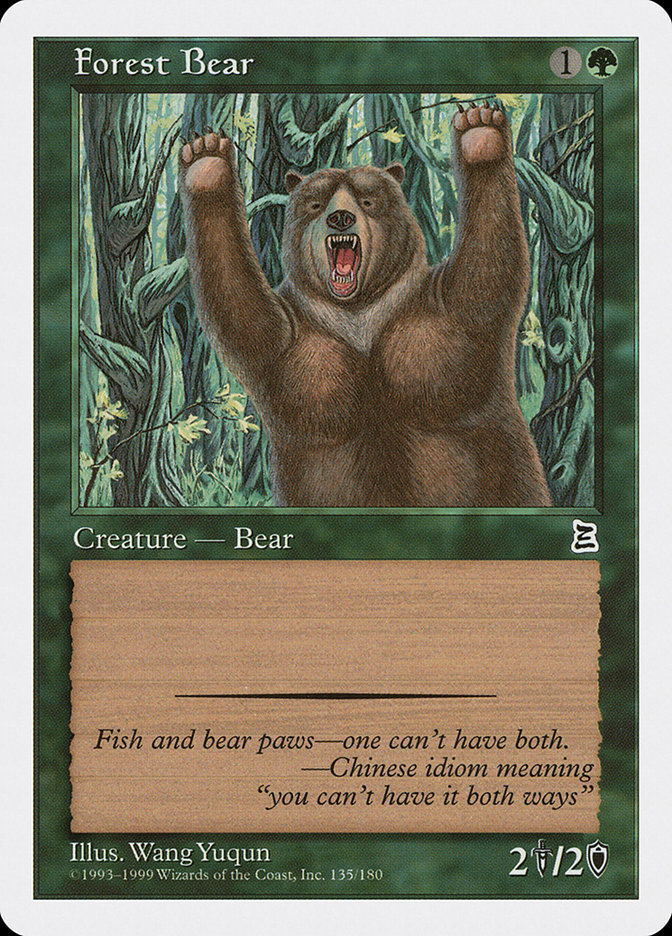 Magic the Gathering Card - Forest Bear - MTG Circle