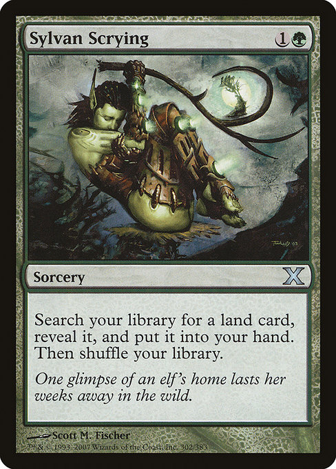 Magic the Gathering Card - Sylvan Scrying - MTG Circle