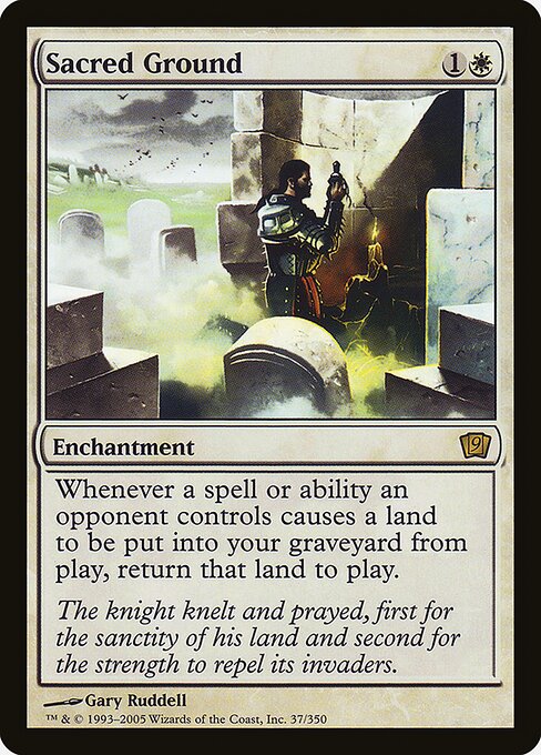 Magic the Gathering Card - Sacred Ground - MTG Circle