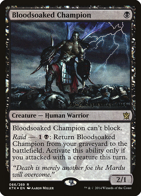 Magic the Gathering Card - Bloodsoaked Champion - MTG Circle