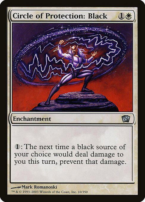 Magic the Gathering Card - Circle of Protection: Black - MTG Circle
