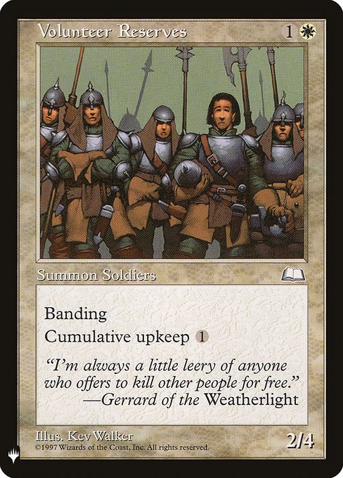Magic the Gathering Card - Volunteer Reserves - MTG Circle
