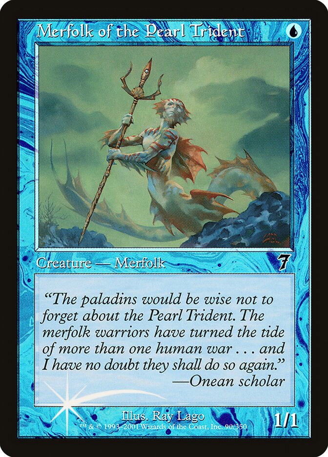 Magic the Gathering Card - Merfolk of the Pearl Trident - MTG Circle
