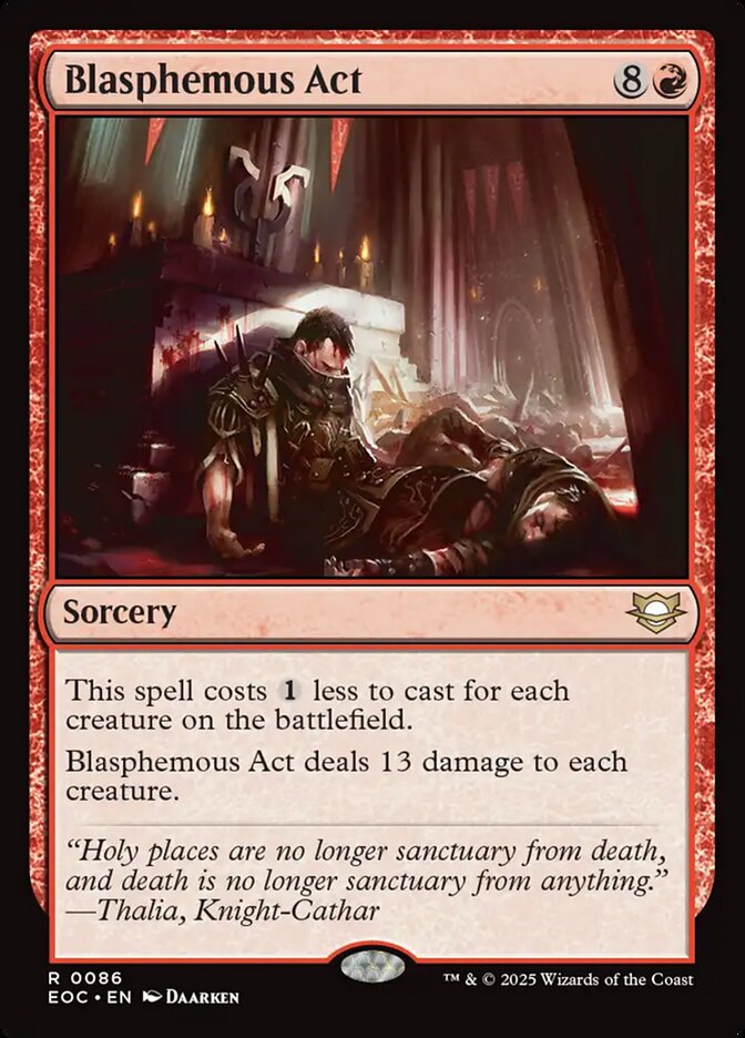 Magic the Gathering Card - Blasphemous Act - MTG Circle