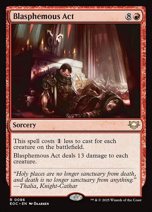 Magic the Gathering Card - Blasphemous Act - MTG Circle