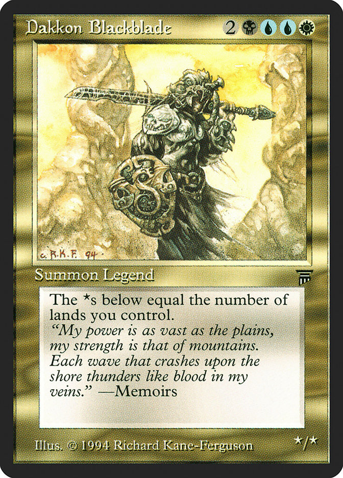 Magic the Gathering Card - Dakkon Blackblade - MTG Circle