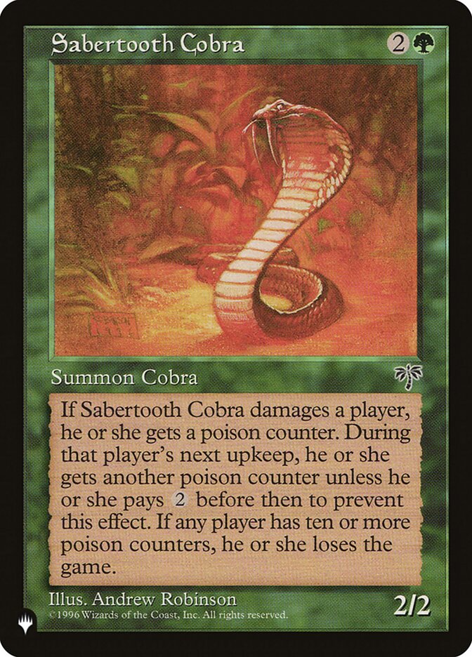 Magic the Gathering Card - Sabertooth Cobra - MTG Circle