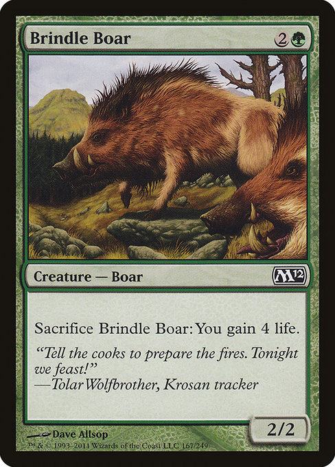 Magic the Gathering Card - Brindle Boar - MTG Circle