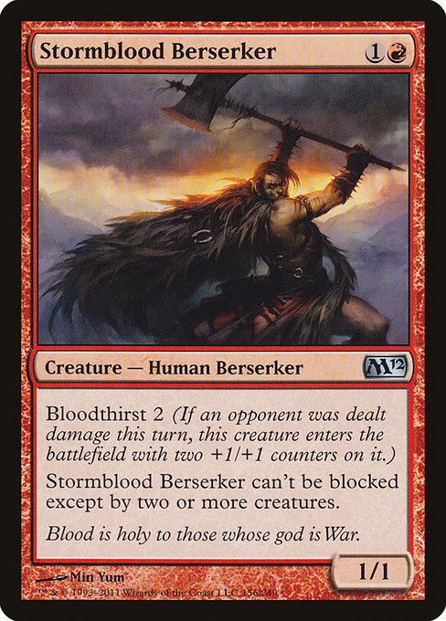 Magic the Gathering Card - Stormblood Berserker - MTG Circle