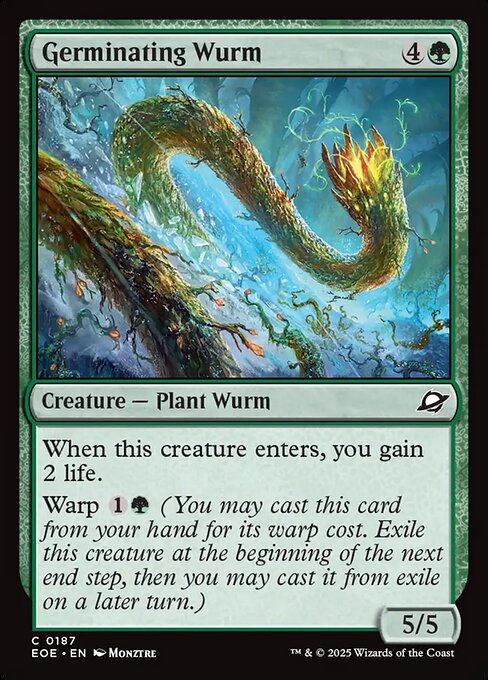 Magic the Gathering Card - Germinating Wurm - MTG Circle