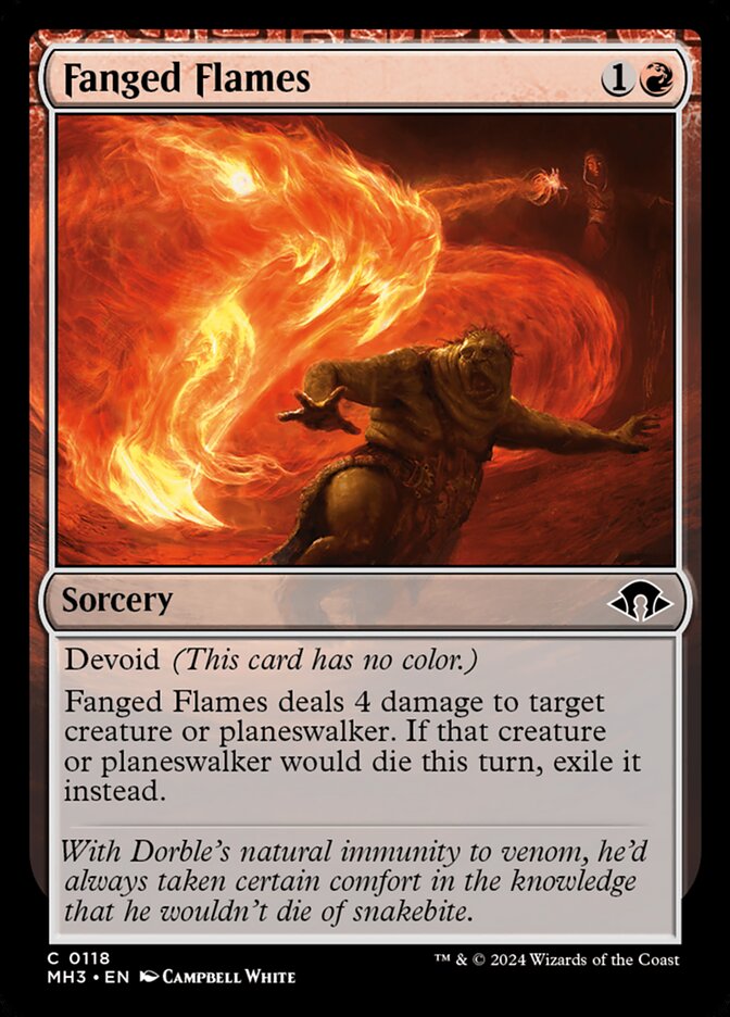 Magic the Gathering Card - Fanged Flames - MTG Circle