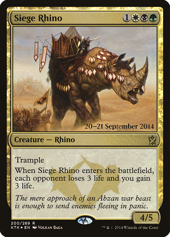 Magic the Gathering Card - Siege Rhino - MTG Circle