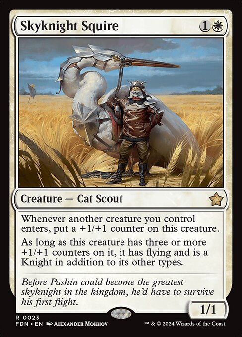 Magic the Gathering Card - Skyknight Squire - MTG Circle