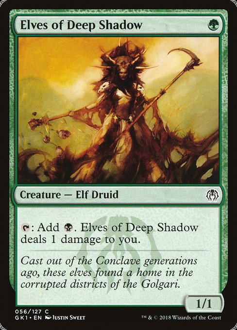Magic the Gathering Card - Elves of Deep Shadow - MTG Circle