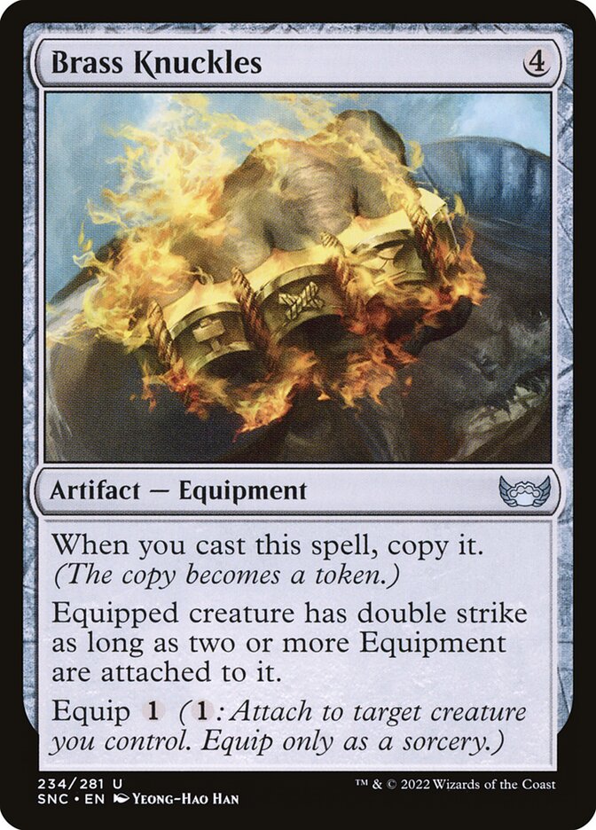 Magic the Gathering Card - Brass Knuckles - MTG Circle