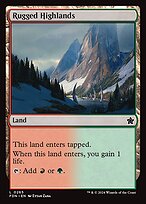 Magic the Gathering Card - Rugged Highlands - MTG Circle