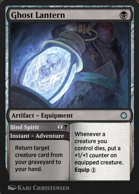 Magic the Gathering Card - Ghost Lantern // Bind Spirit - MTG Circle