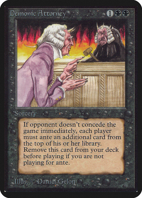 Magic the Gathering Card - Demonic Attorney - MTG Circle