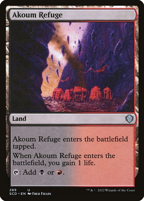 Magic the Gathering Card - Akoum Refuge - MTG Circle