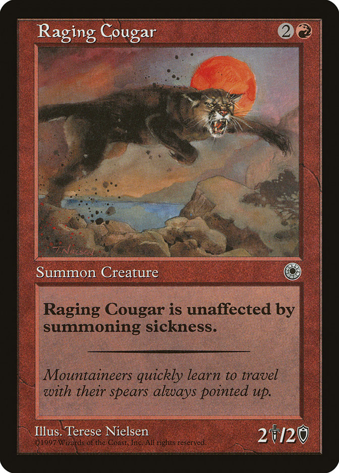 Magic the Gathering Card - Raging Cougar - MTG Circle