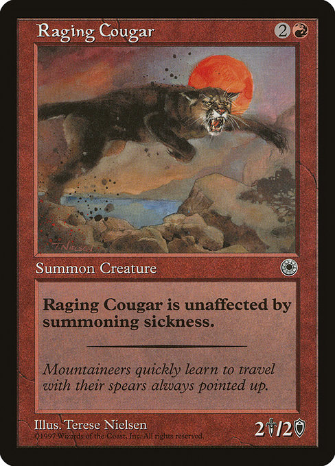 Magic the Gathering Card - Raging Cougar - MTG Circle
