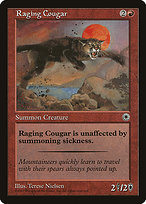 Magic the Gathering Card - Raging Cougar - MTG Circle