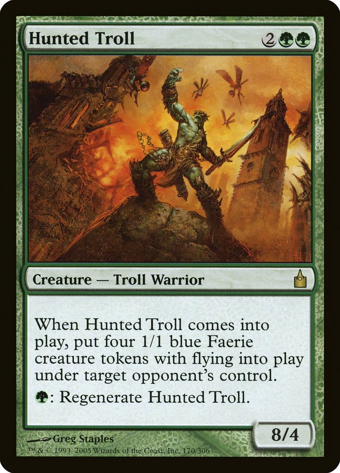 Magic the Gathering Card - Hunted Troll - MTG Circle