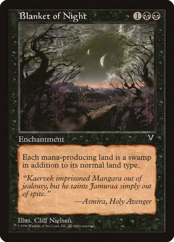 Magic the Gathering Card - Blanket of Night - MTG Circle