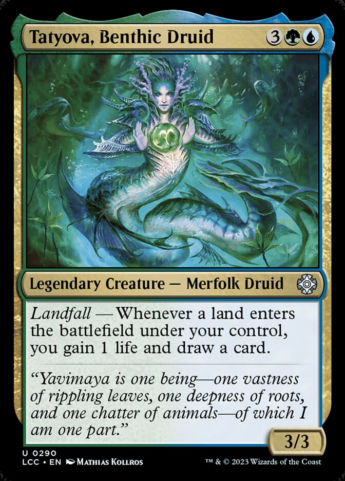 Magic the Gathering Card - Tatyova, Benthic Druid - MTG Circle