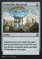 Magic the Gathering Card - Aetherflux Reservoir - MTG Circle