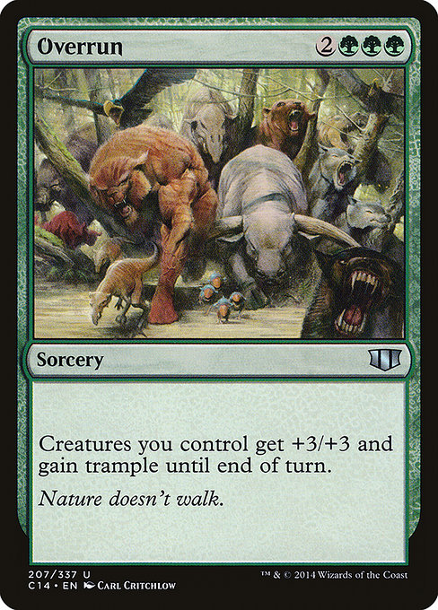 Magic the Gathering Card - Overrun - MTG Circle
