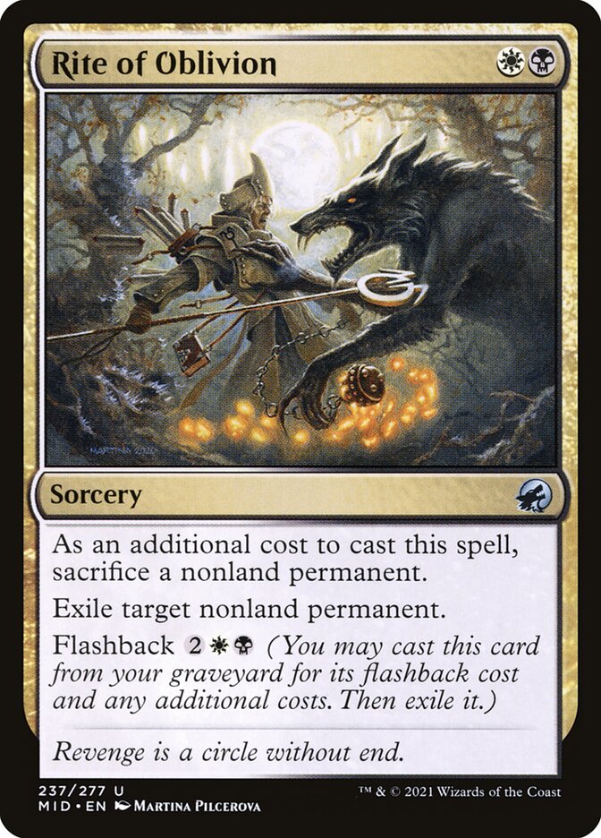 Magic the Gathering Card - Rite of Oblivion - MTG Circle